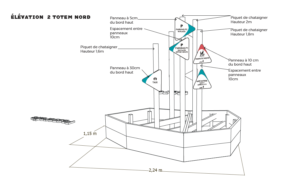 Totem du marais Élévation